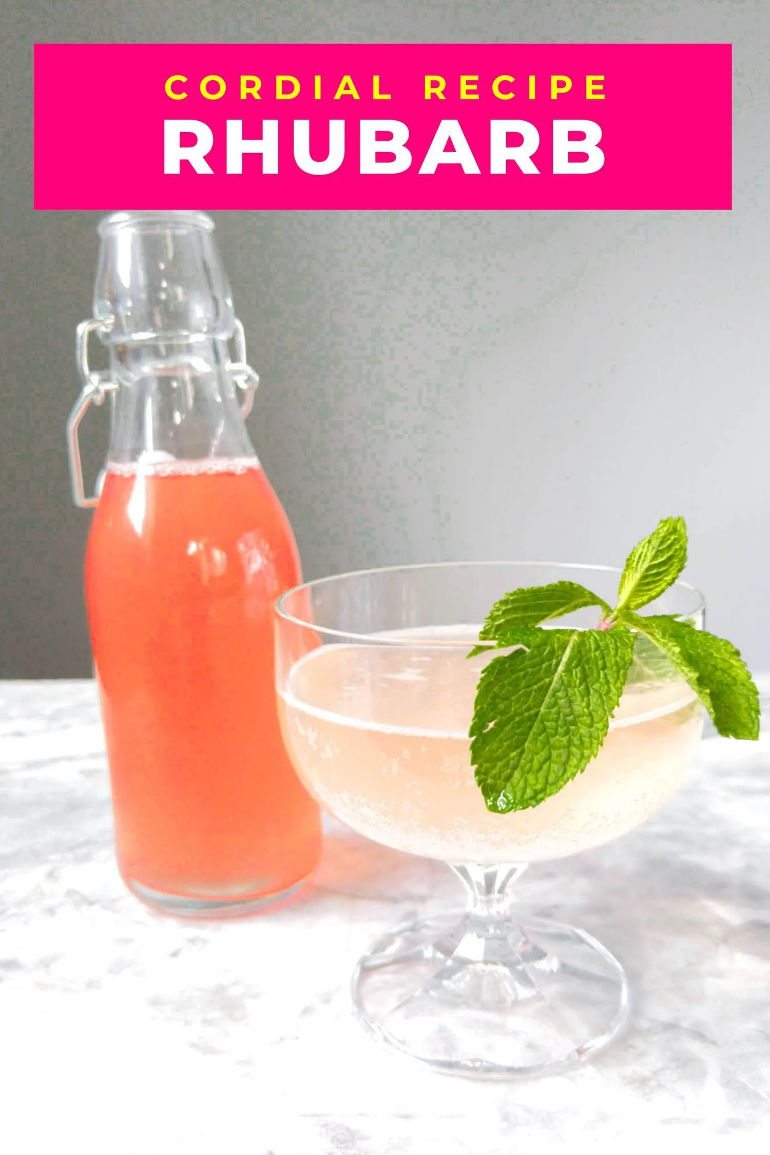 rhubarb simple syrup and homemade soda