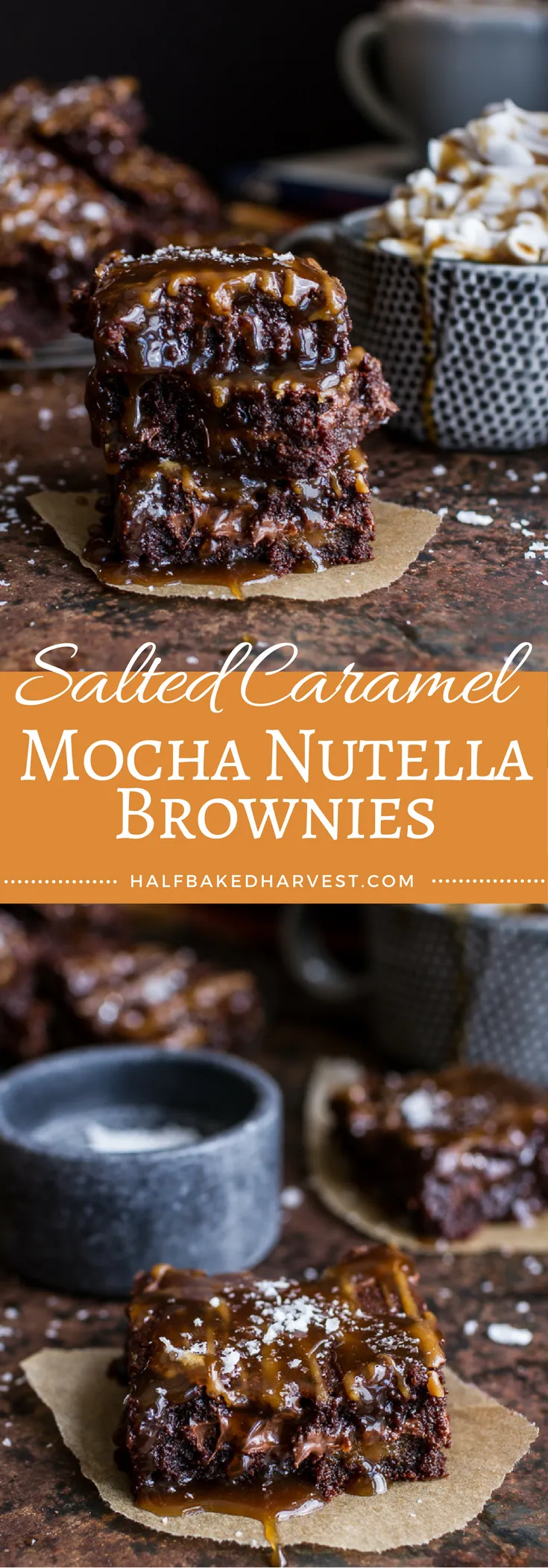 salted caramel mocha nutella brownies