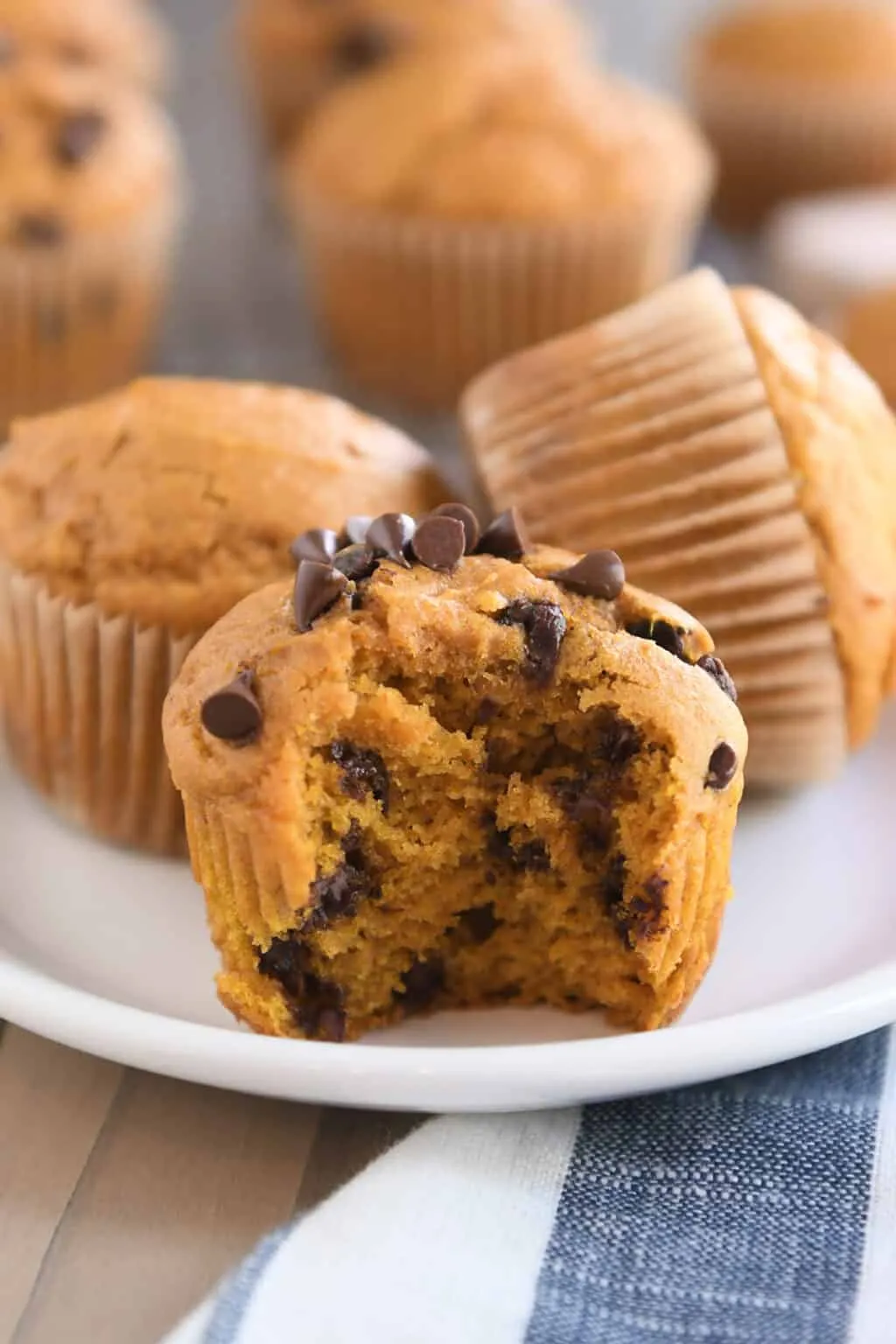 sourdough pumpkin muffins with cinnamon chips