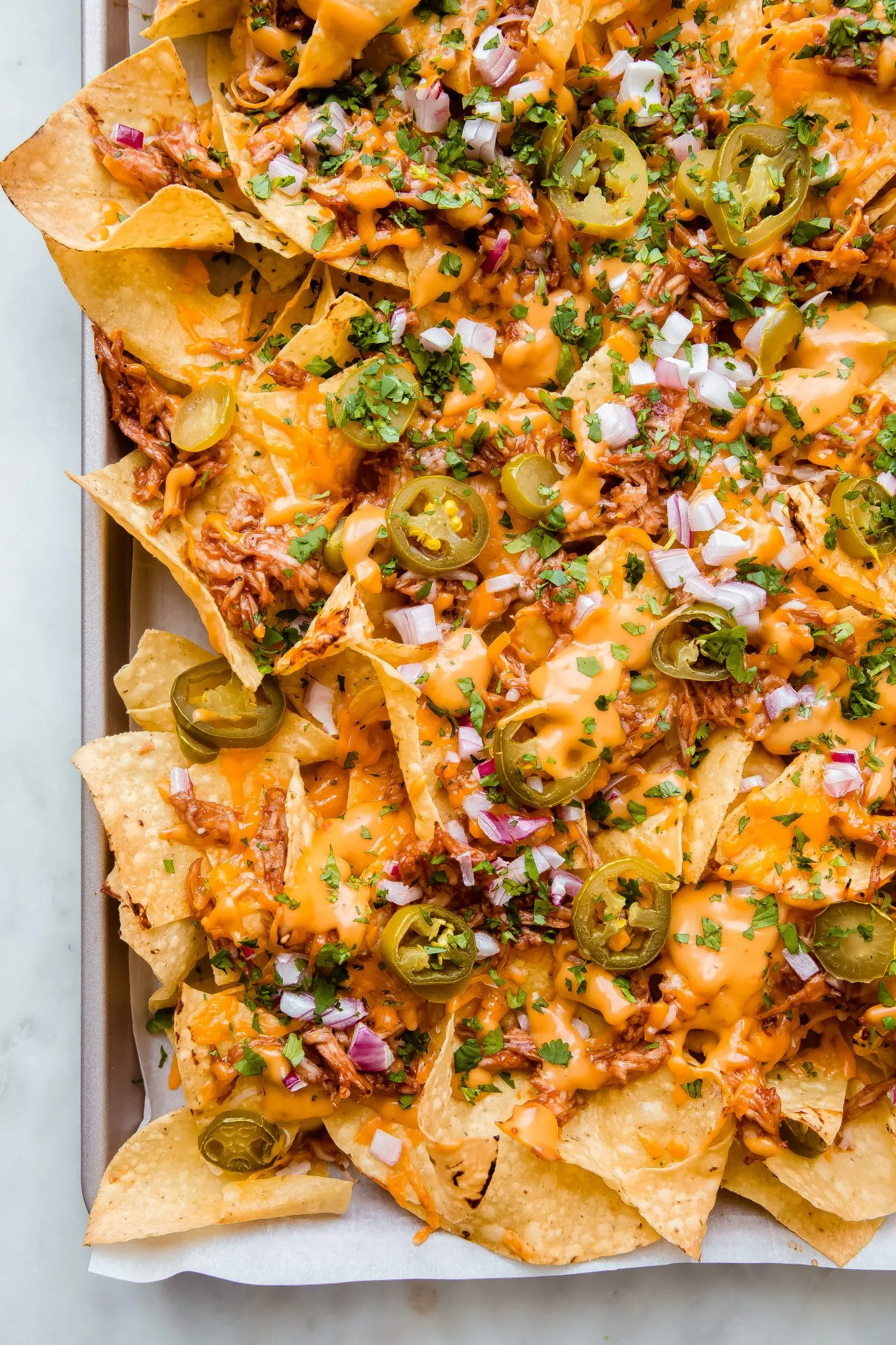 super tasty bbq chicken nachos