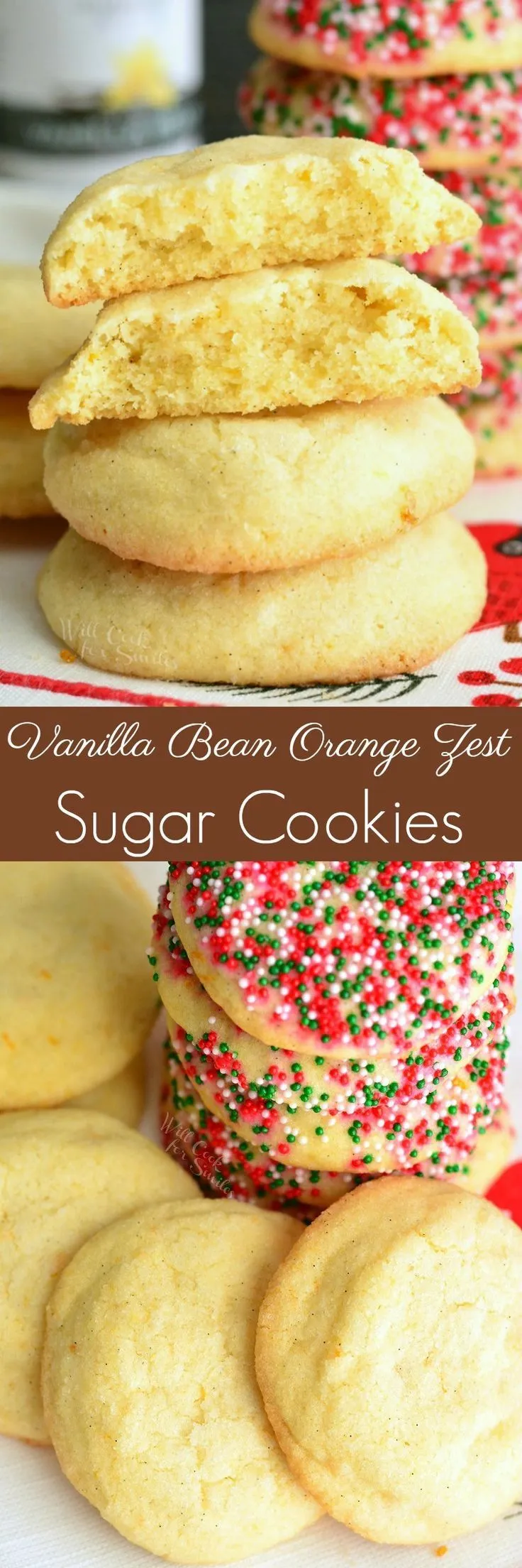 vanilla bean orange zest sugar cookies