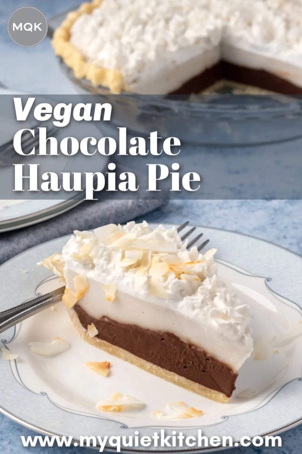vegan chocolate haupia pie