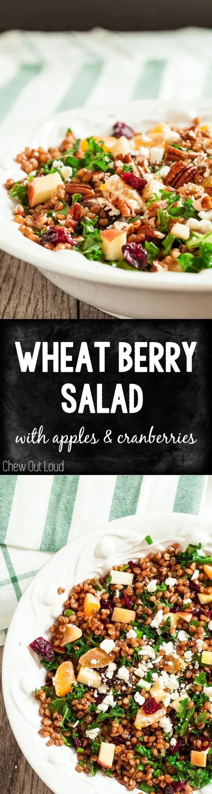 wheat berry salad with apples and cranberries