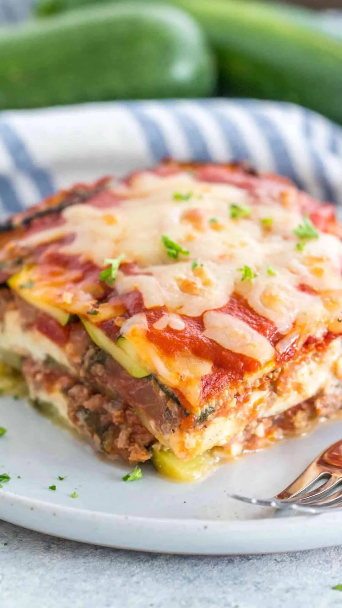 zucchini lasagna with soy italian sausage